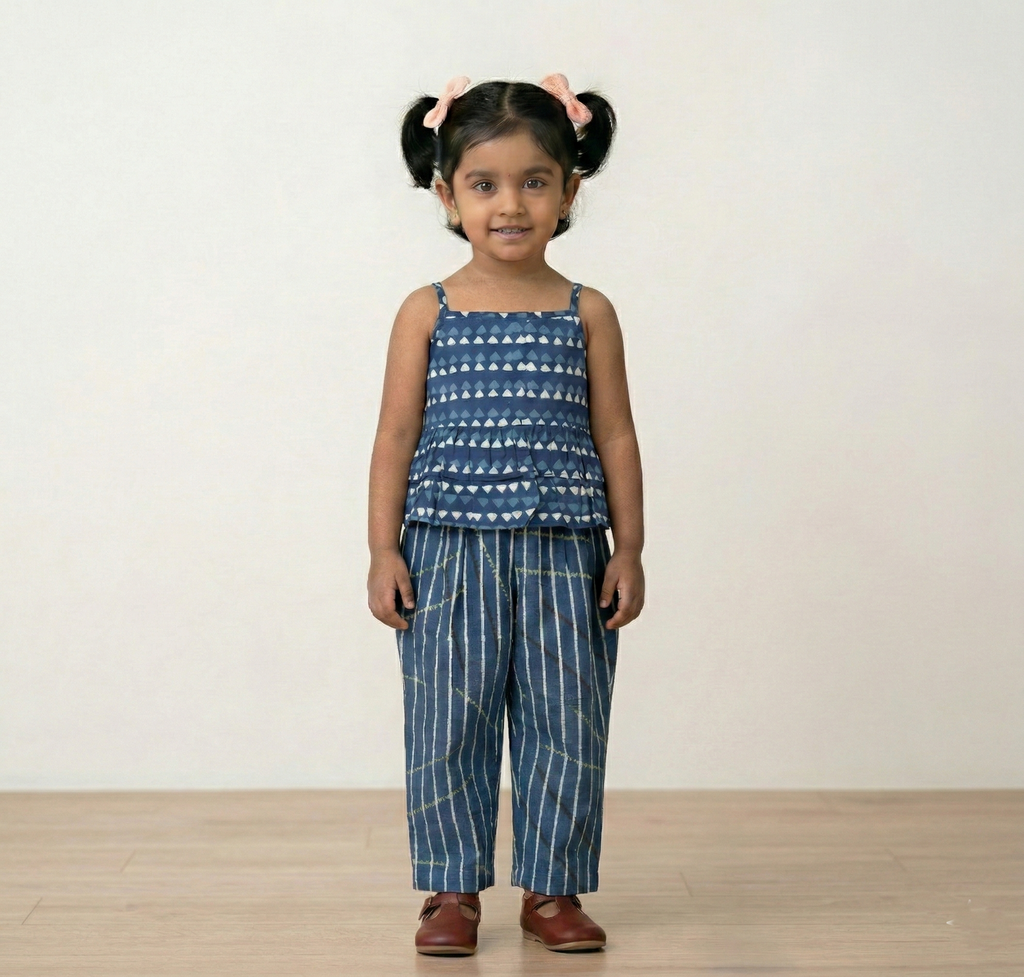 Pure Handblock Indigo Co-ord Set