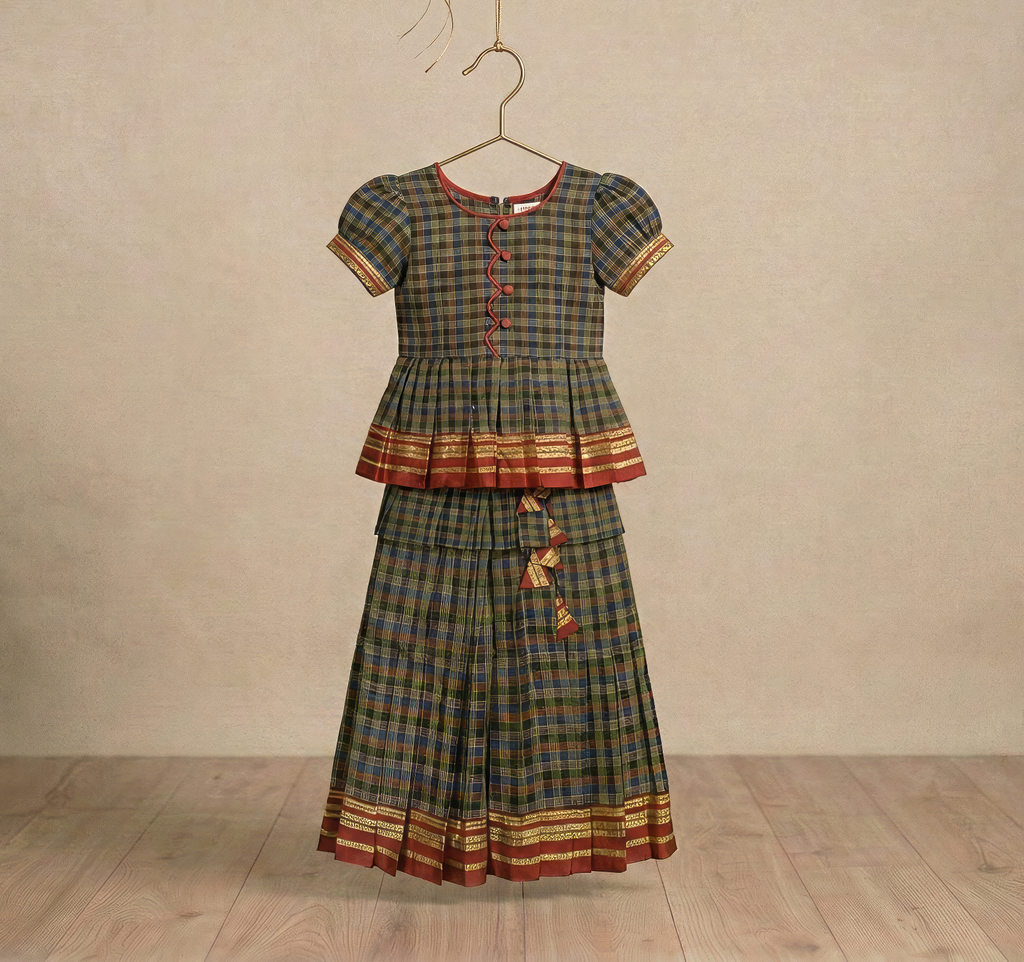 Pure Handloom Ilkal Parkar Polak Set