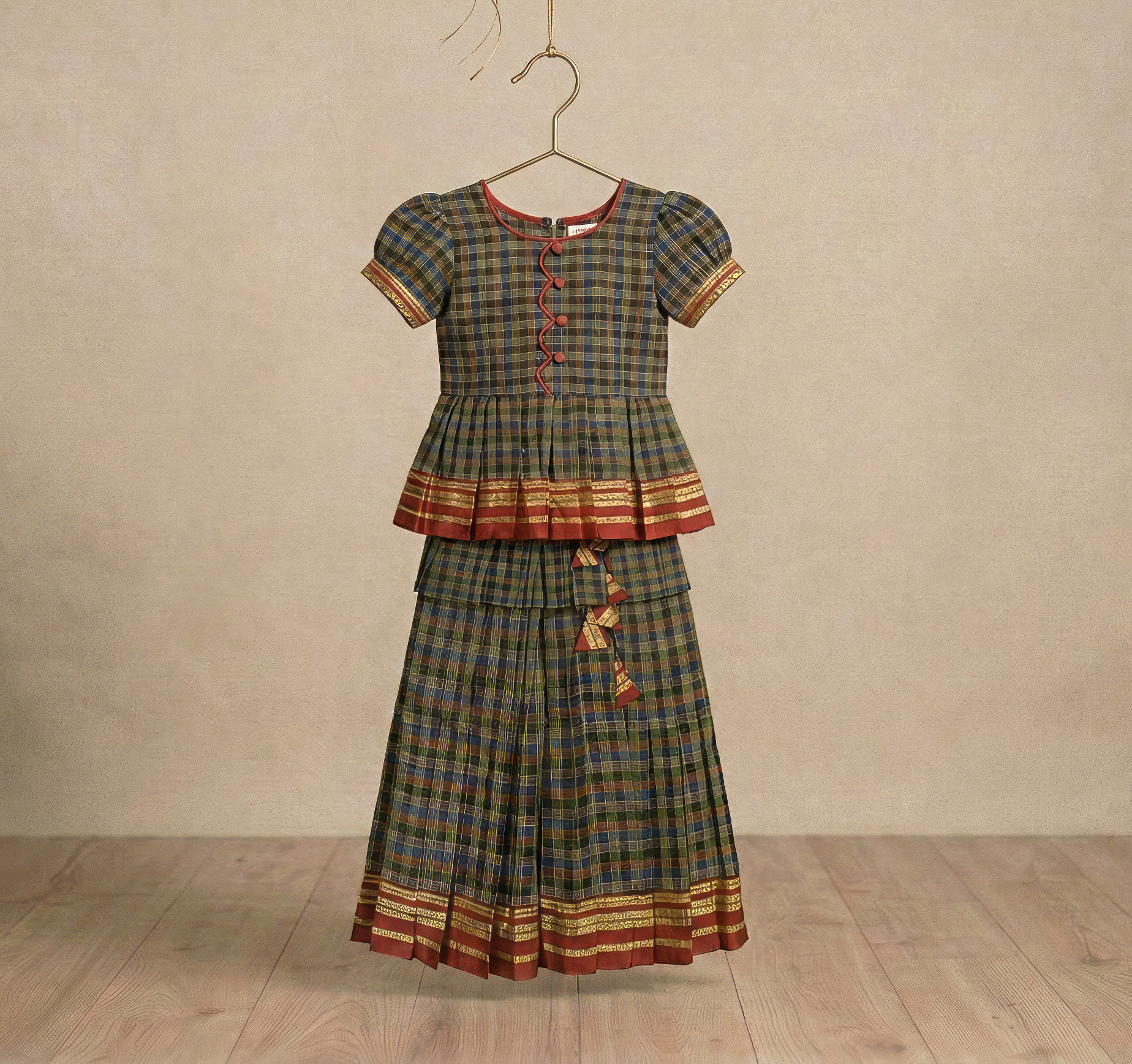 Pure Handloom Ilkal Parkar Polak Set