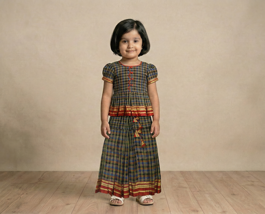 Pure Handloom Ilkal Parkar Polak Set