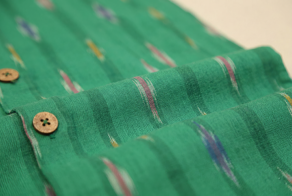 Pure Ikkat Blazer & Short Pant Set with Hakoba Inner