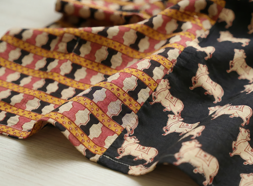 Handblock Cotton Half & Half Short Dungaree