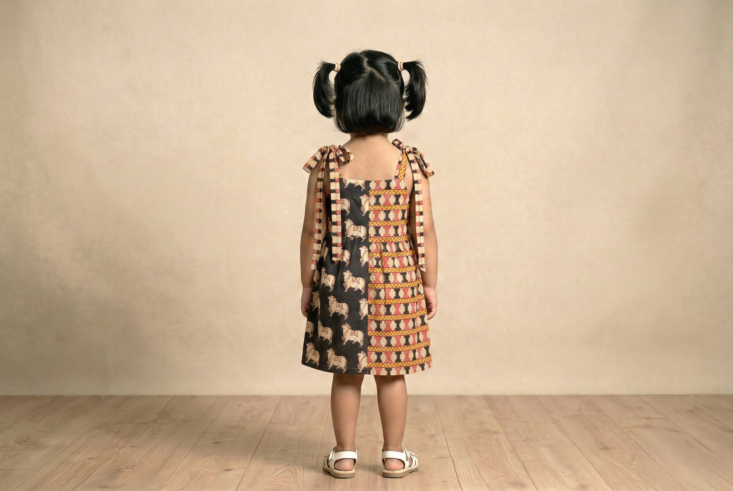 Handblock Cotton Half & Half Short Dungaree