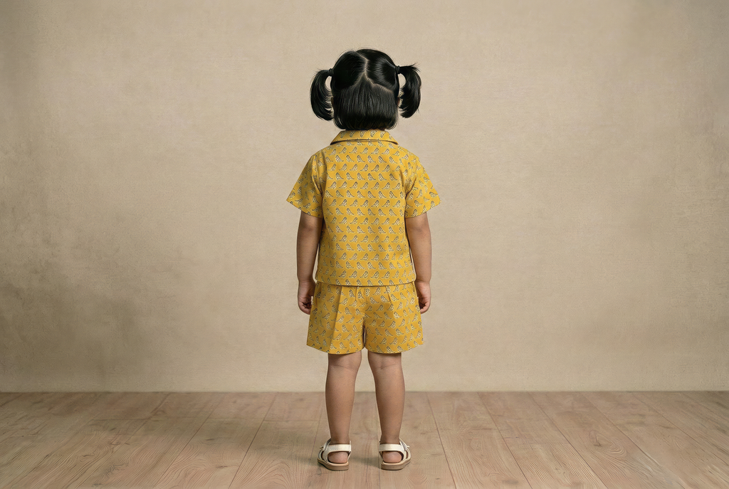 Pure Cotton Quirky Print Shirt & Short Pant Nightsuit