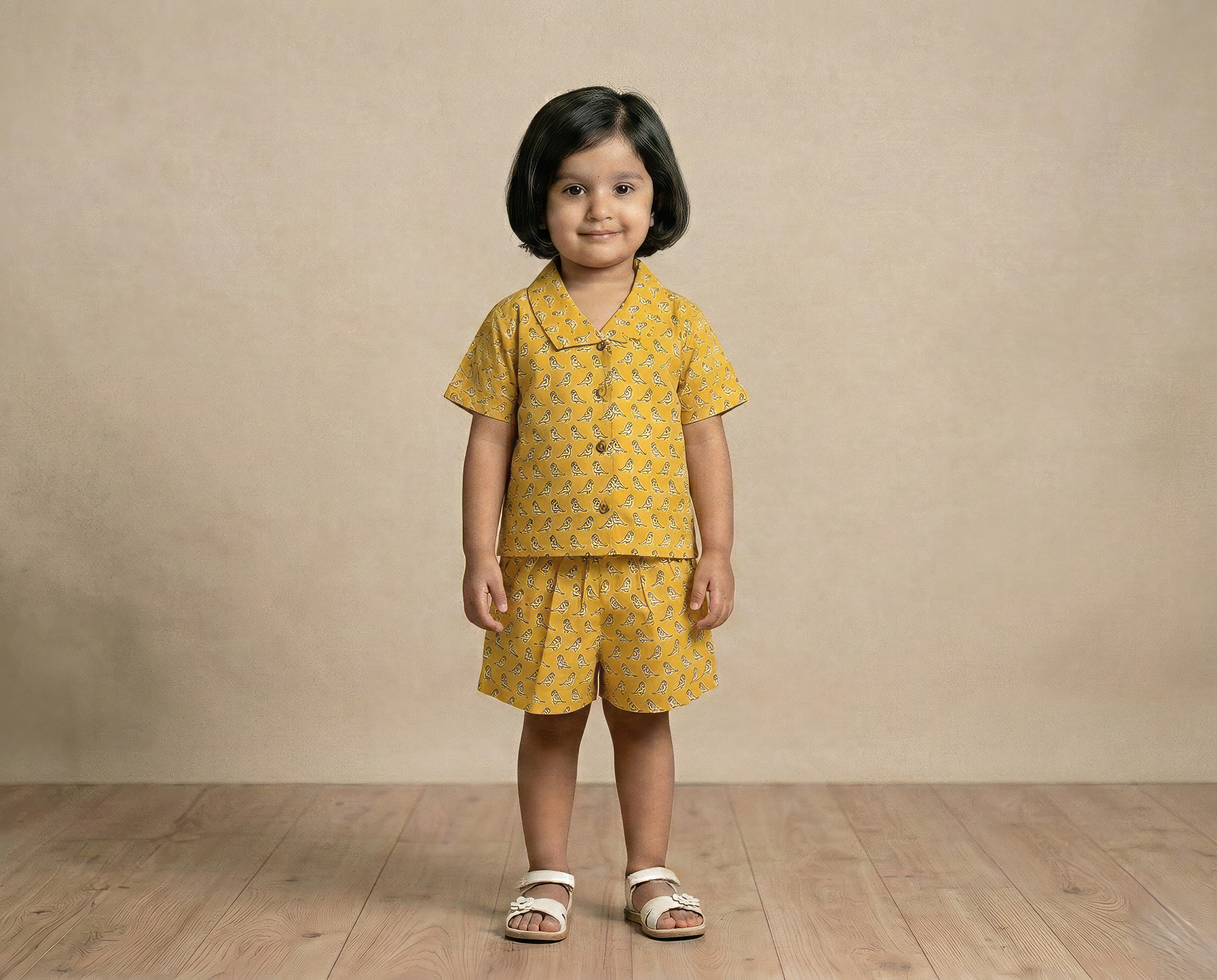 Pure Cotton Quirky Print Shirt & Short Pant Nightsuit